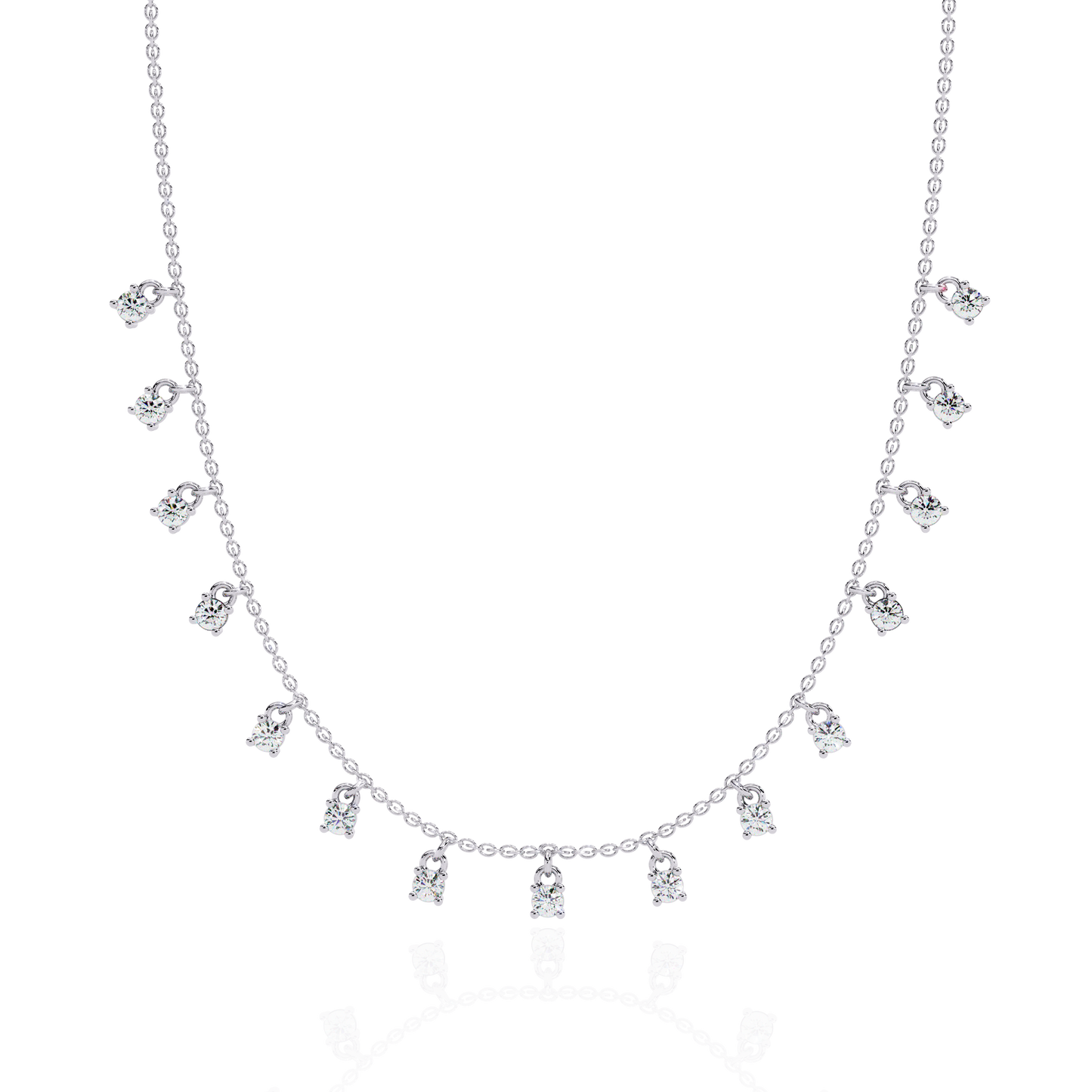 eclat drop fringe lab grown diamond necklace