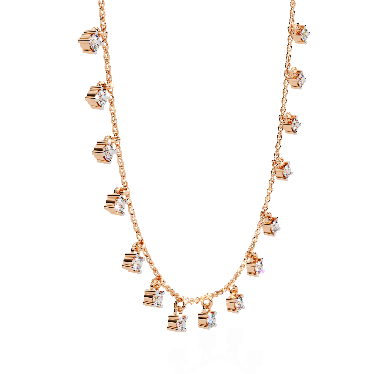 eclat drop fringe lab grown diamond necklace