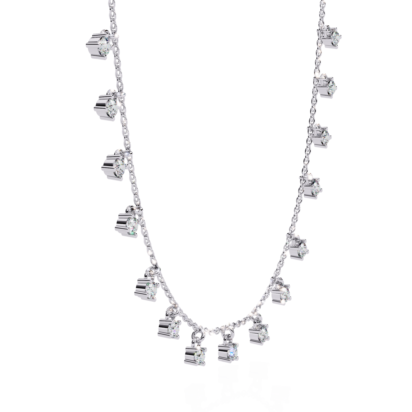 eclat drop fringe lab grown diamond necklace