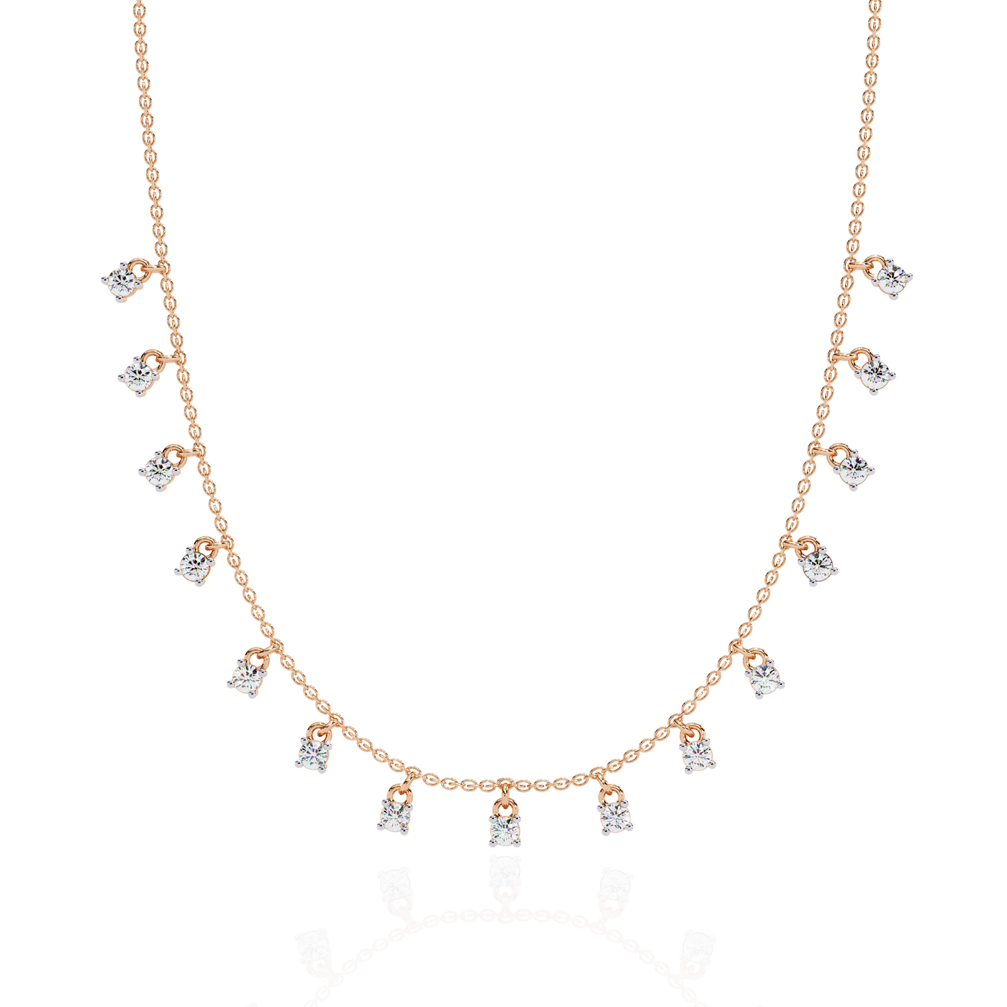 eclat drop fringe lab grown diamond necklace