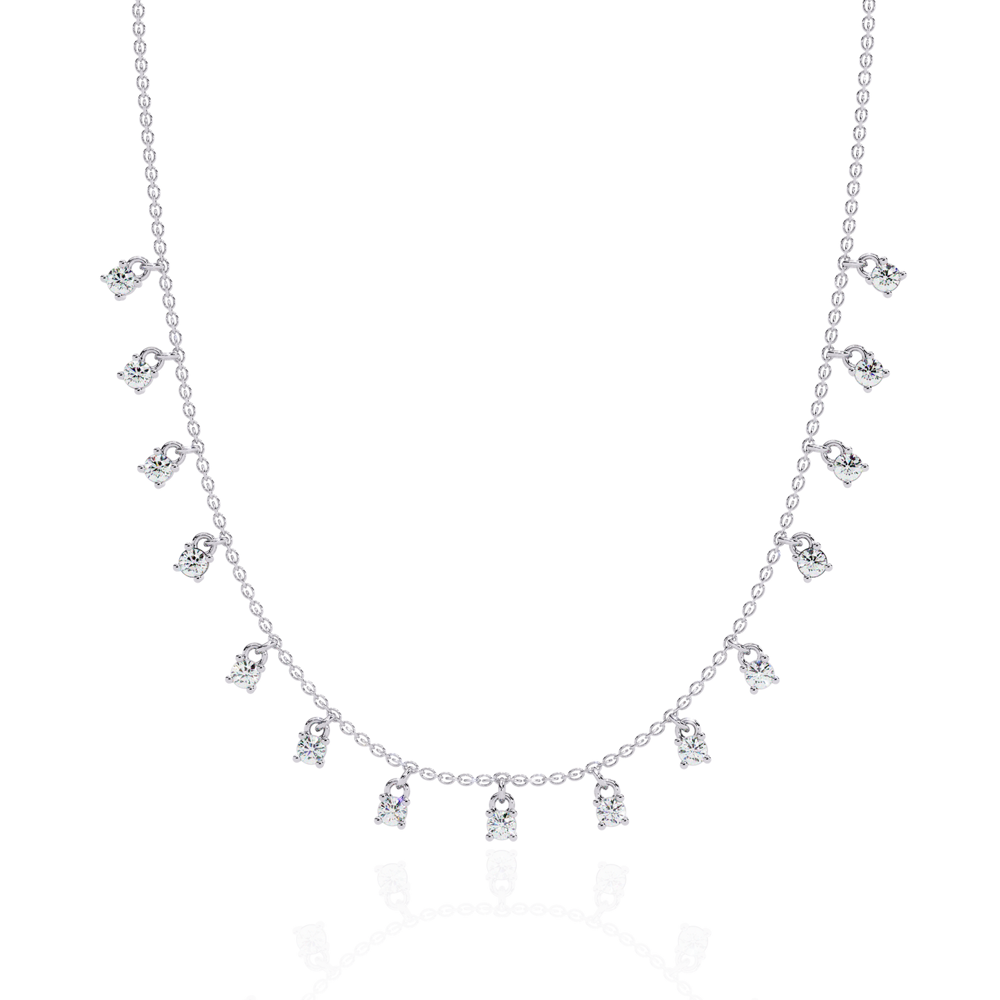 eclat drop fringe lab grown diamond necklace