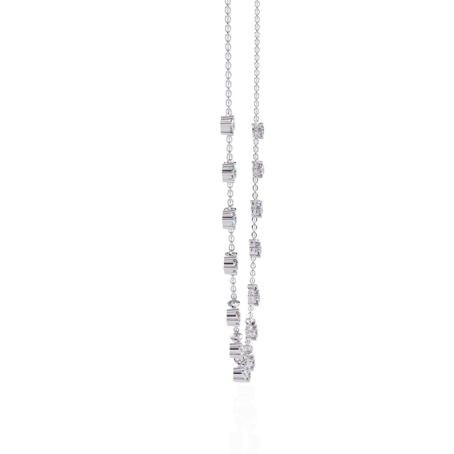 eclat drop fringe lab grown diamond necklace