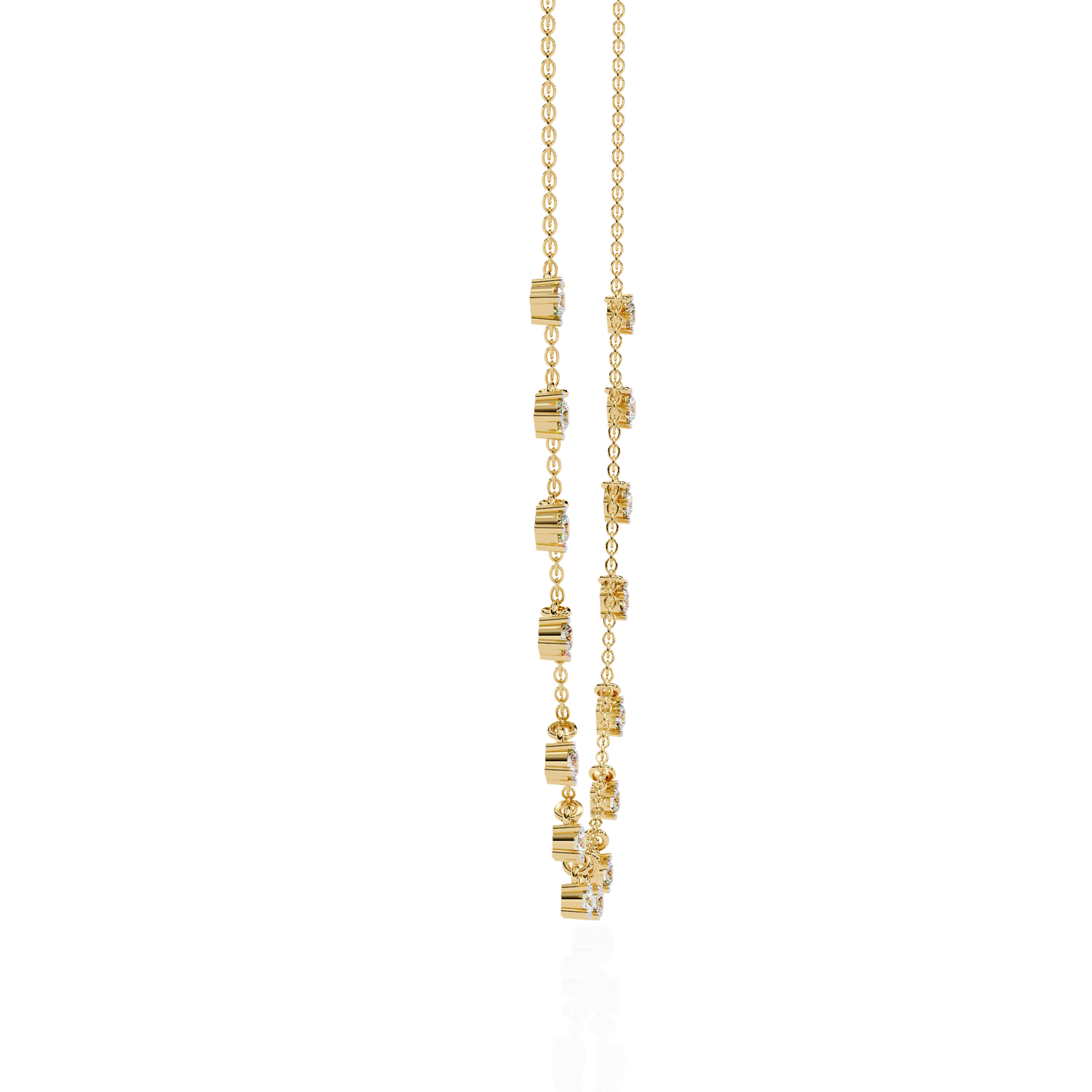 eclat drop fringe lab grown diamond necklace