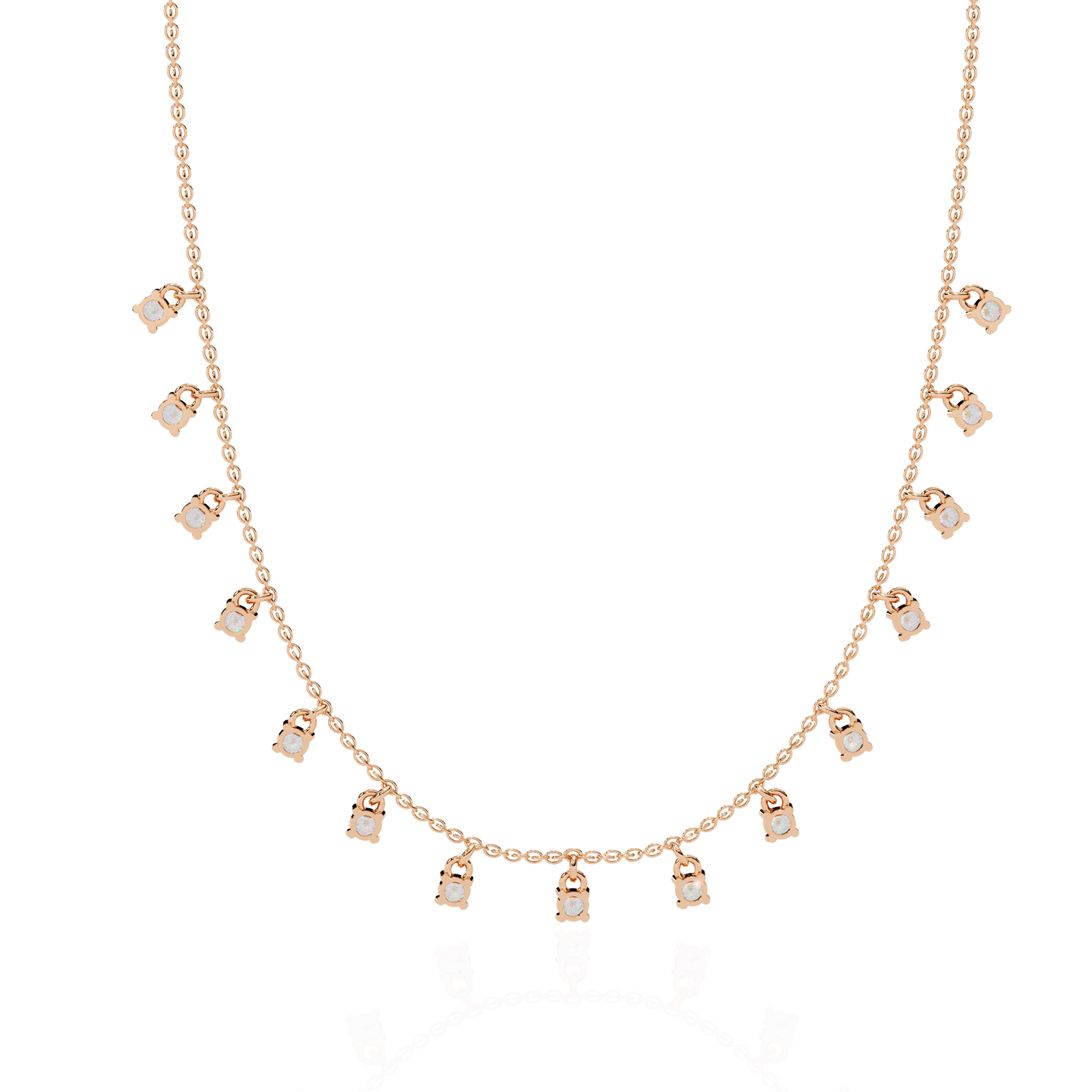 eclat drop fringe lab grown diamond necklace