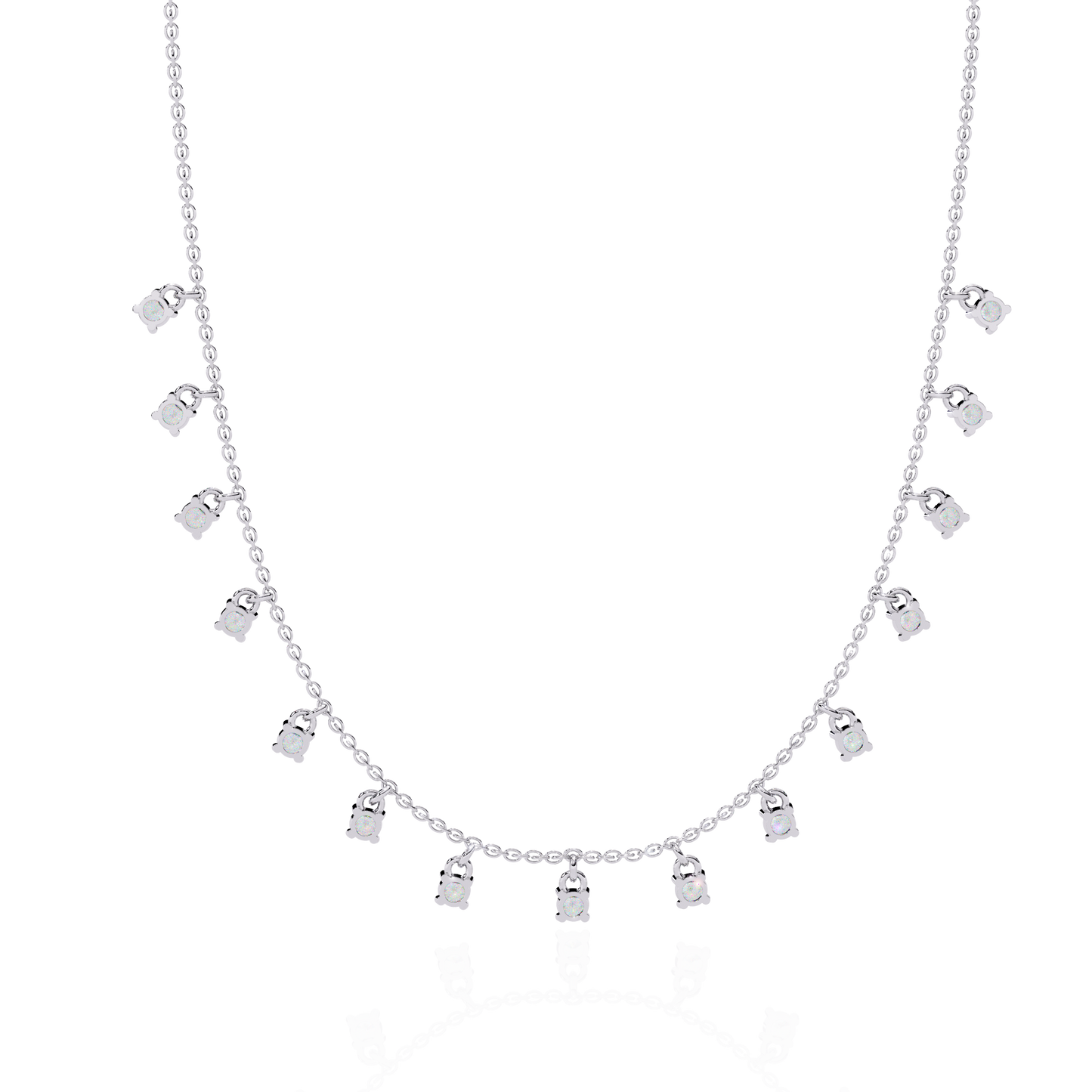 eclat drop fringe lab grown diamond necklace