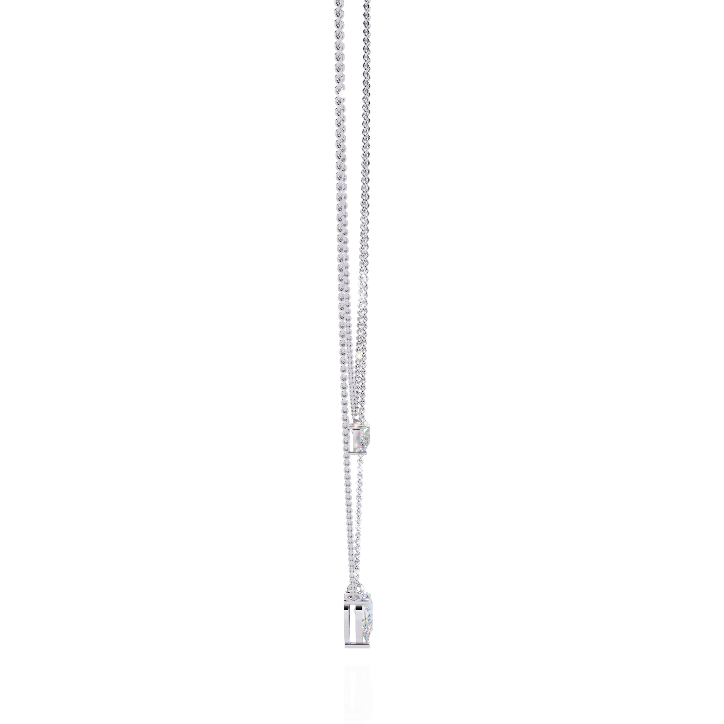elysia twin pear solitaire lab grown diamond necklace