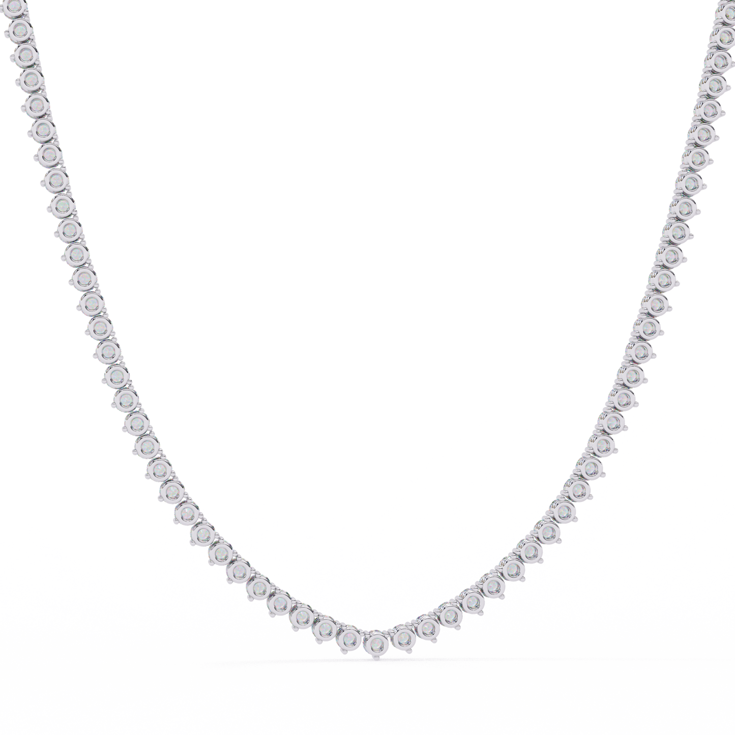 triad prong tennis lab grown diamond necklace