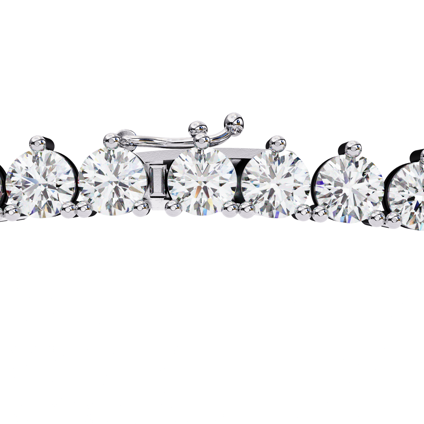 triad prong tennis lab grown diamond necklace
