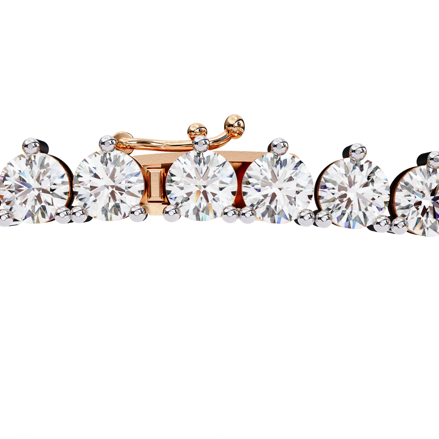 triad prong tennis lab grown diamond necklace