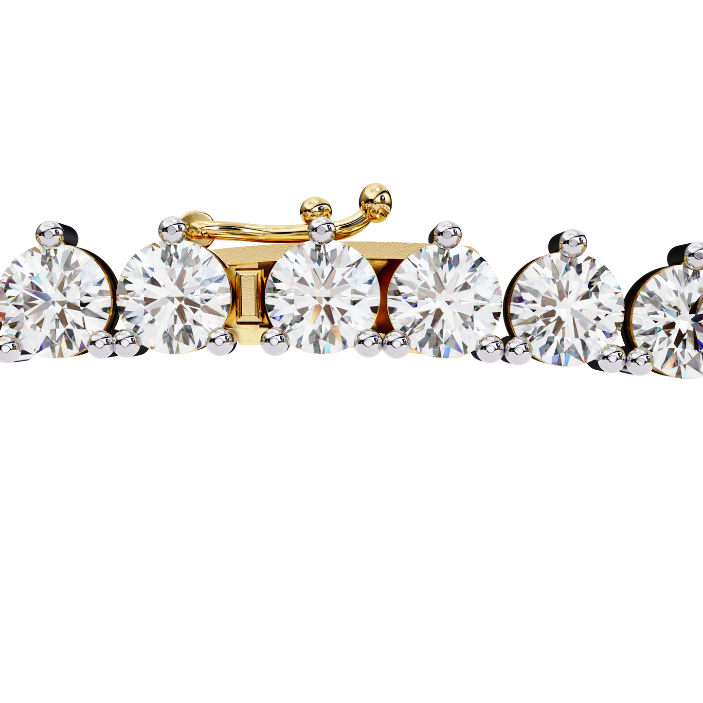 triad prong tennis lab grown diamond necklace