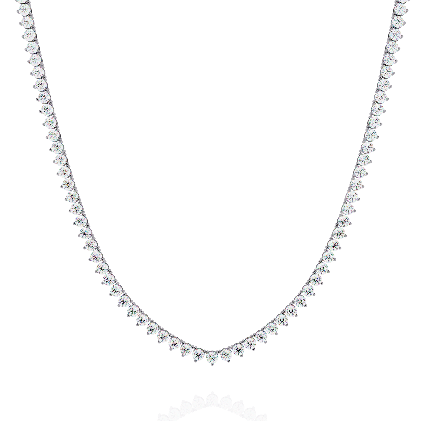 triad prong tennis lab grown diamond necklace