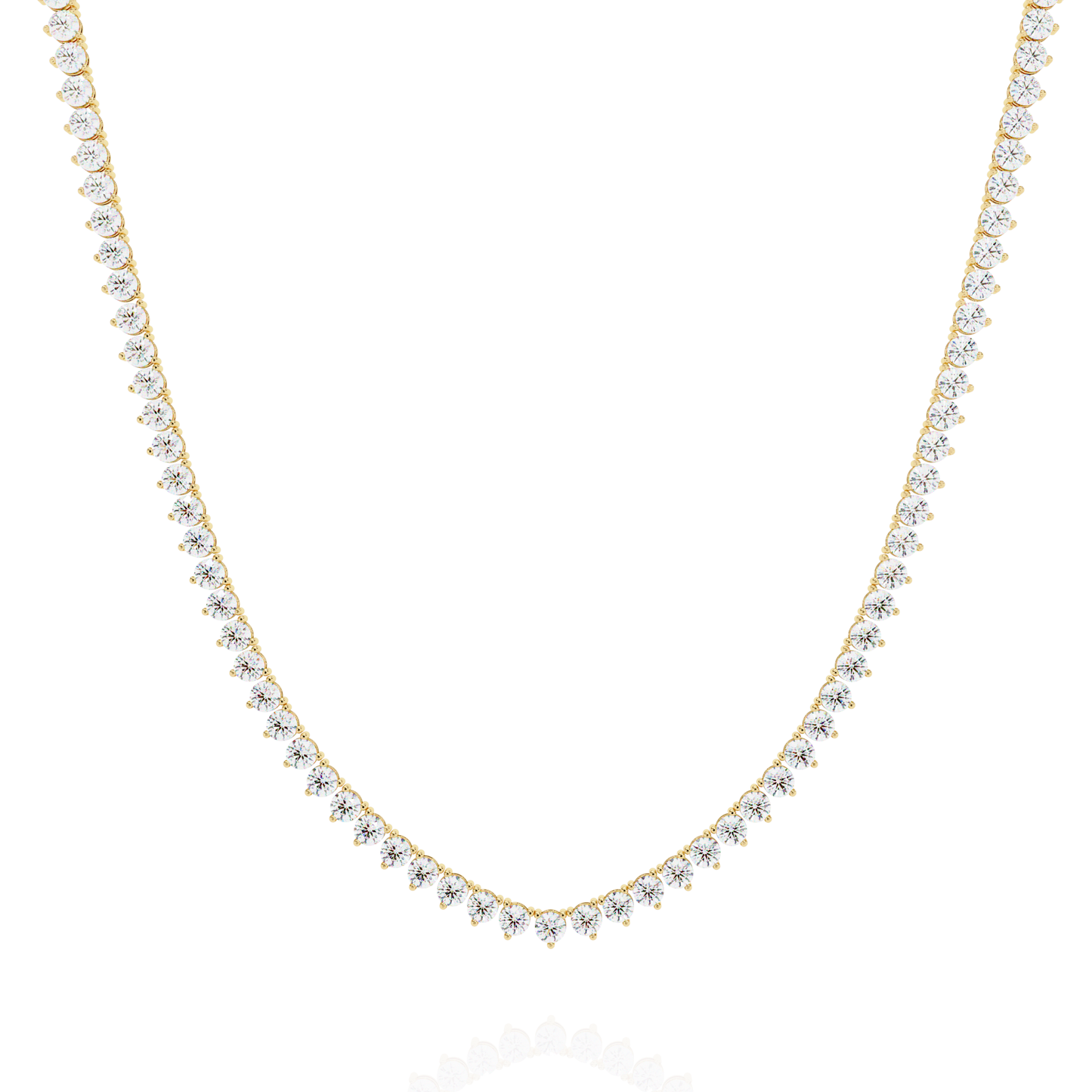 triad prong tennis lab grown diamond necklace
