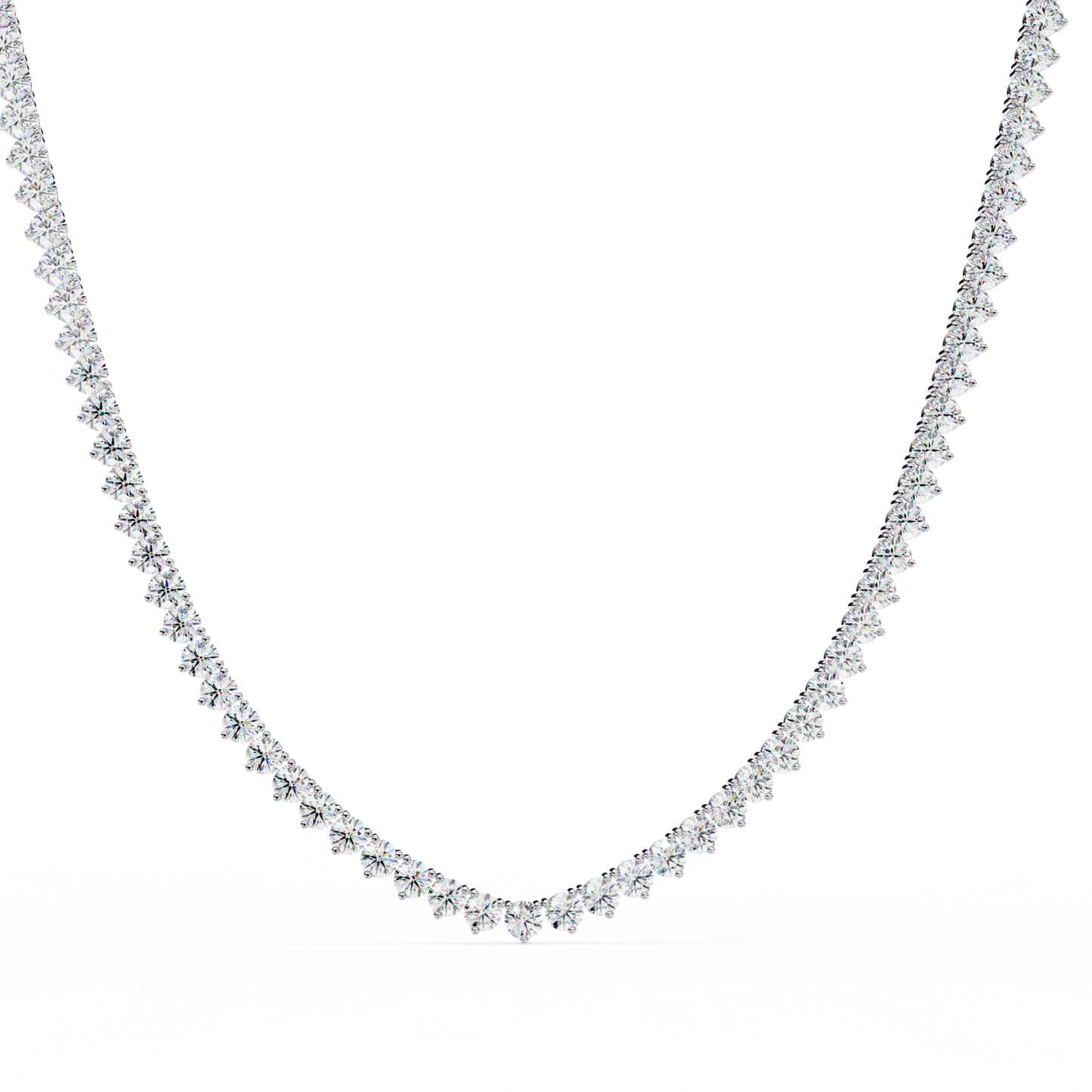 triad prong tennis lab grown diamond necklace