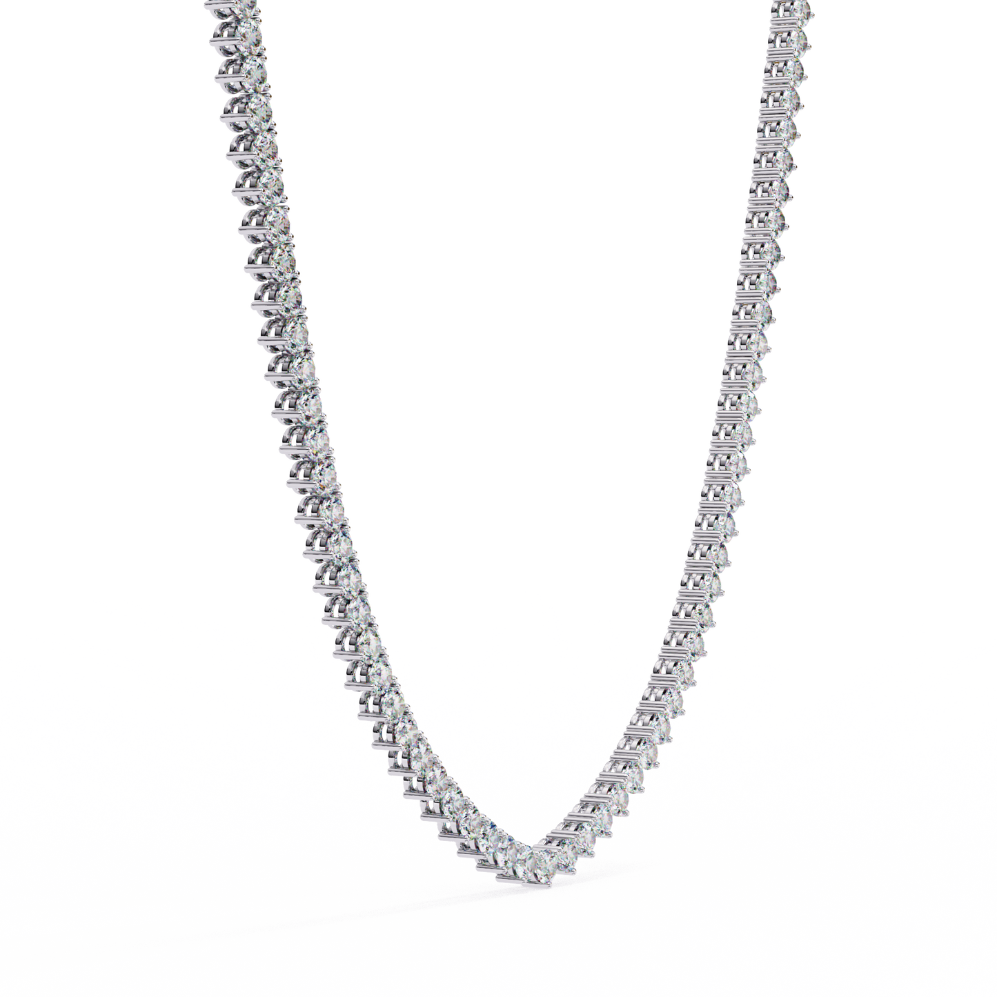 triad prong tennis lab grown diamond necklace