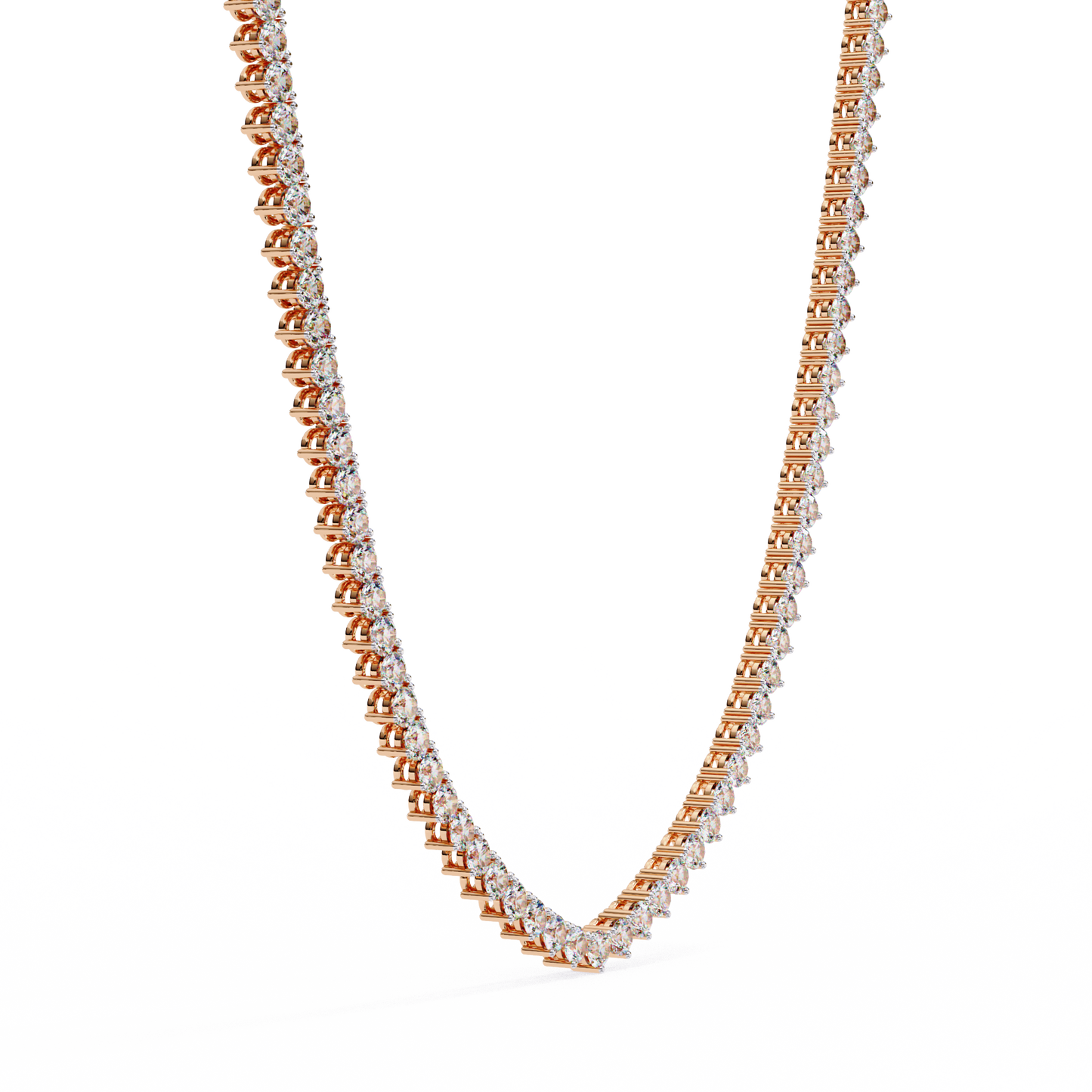triad prong tennis lab grown diamond necklace