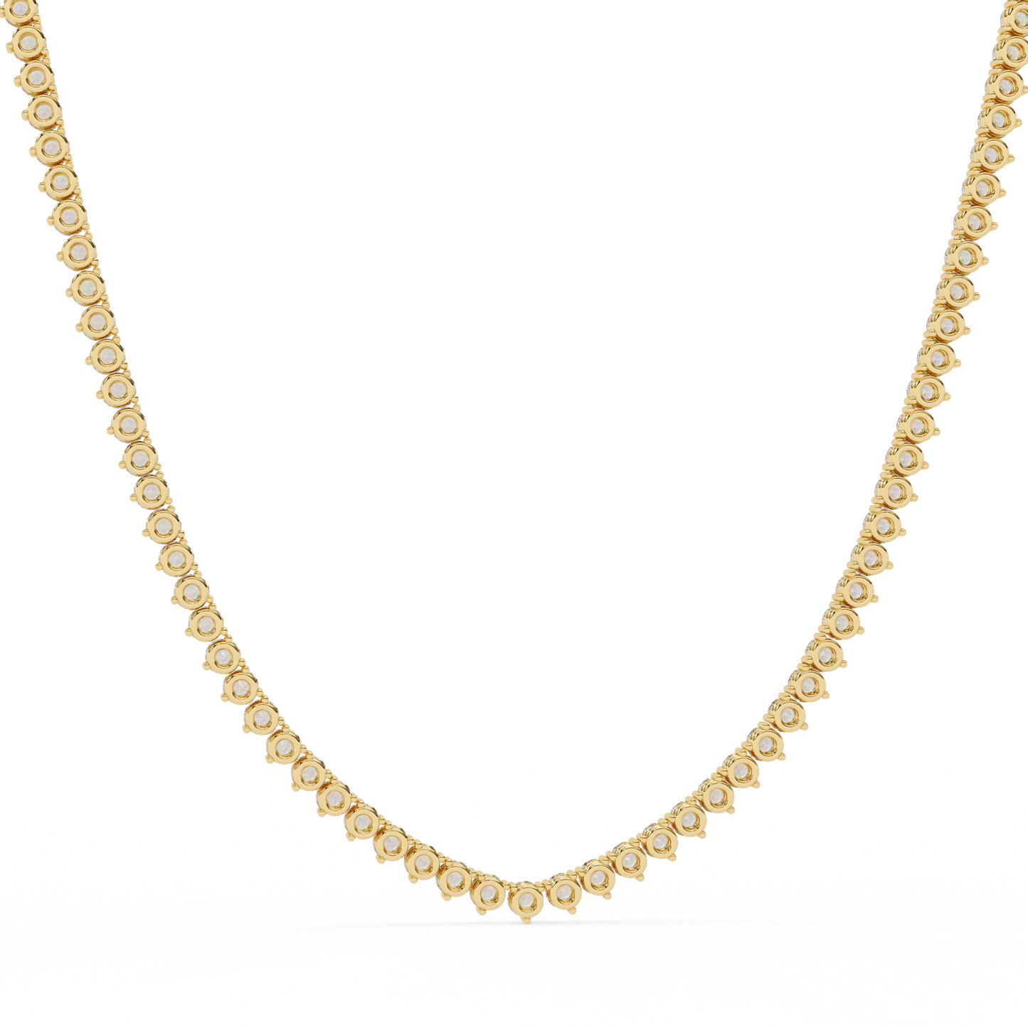 triad prong tennis lab grown diamond necklace