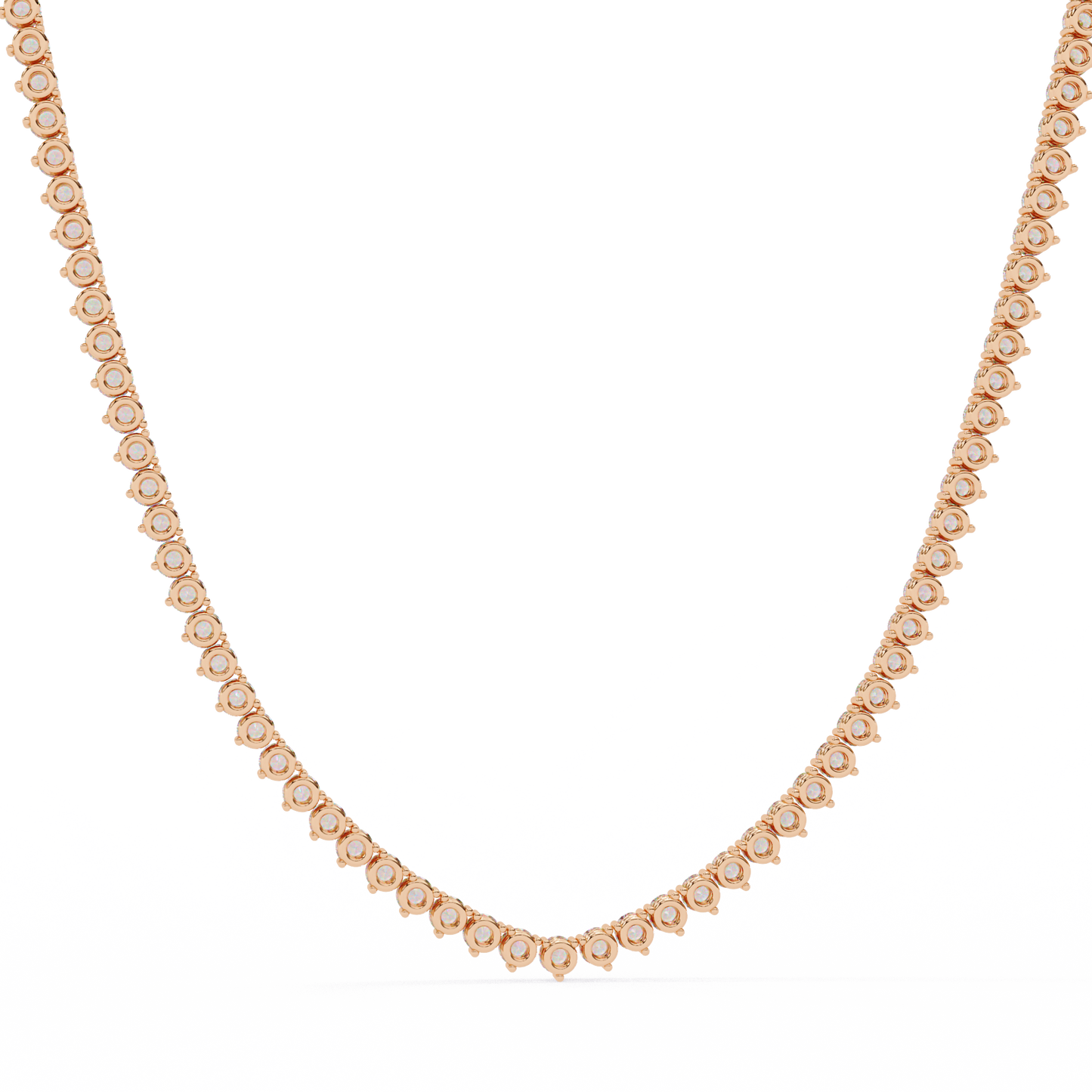 triad prong tennis lab grown diamond necklace