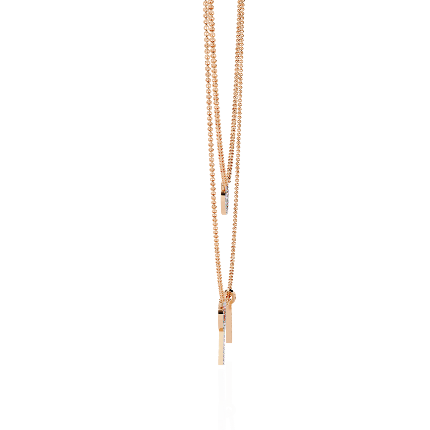 orbit bar duo lab grown diamond necklace