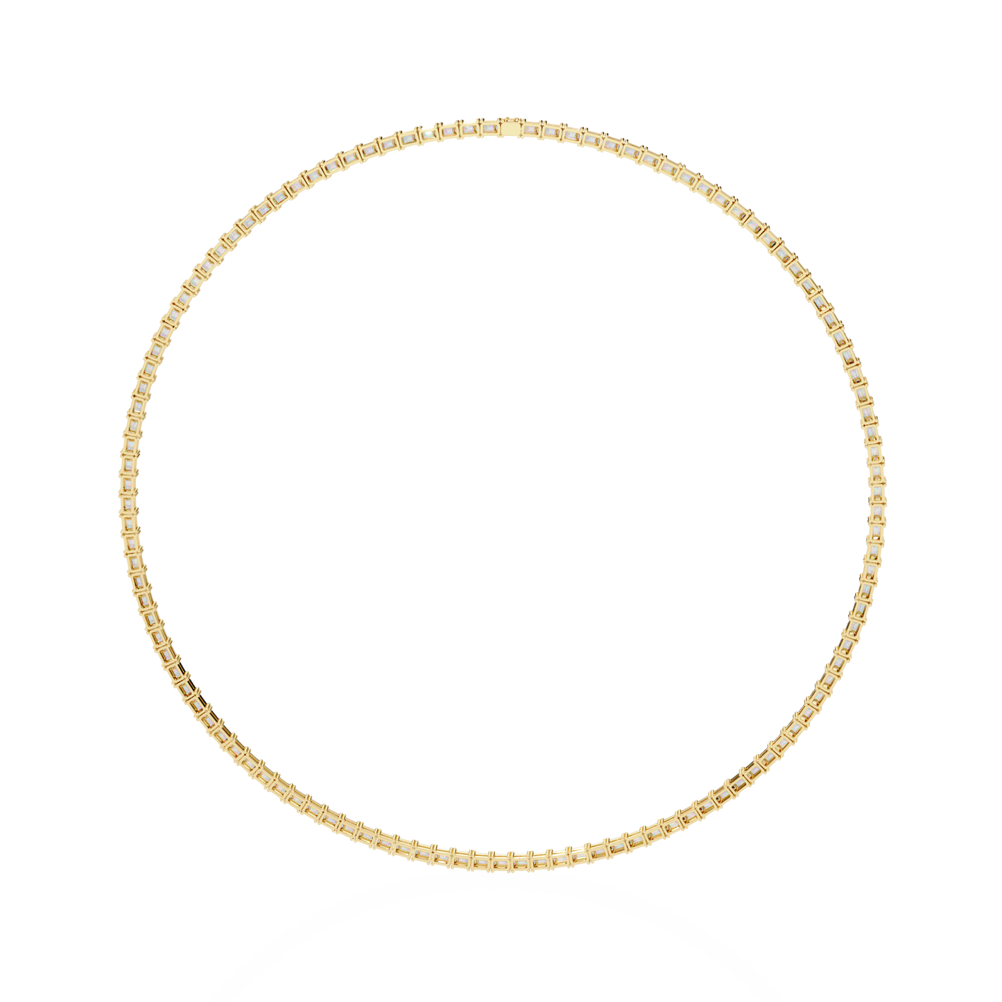 lumina baguette tennis lab grown diamond necklace