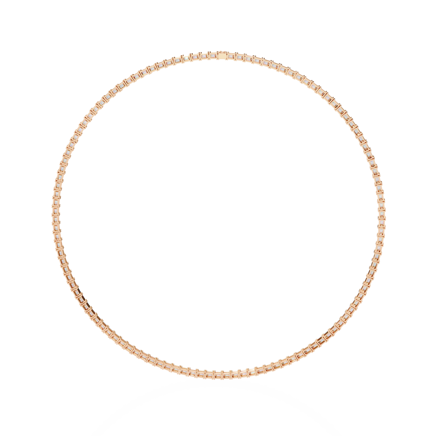 lumina baguette tennis lab grown diamond necklace