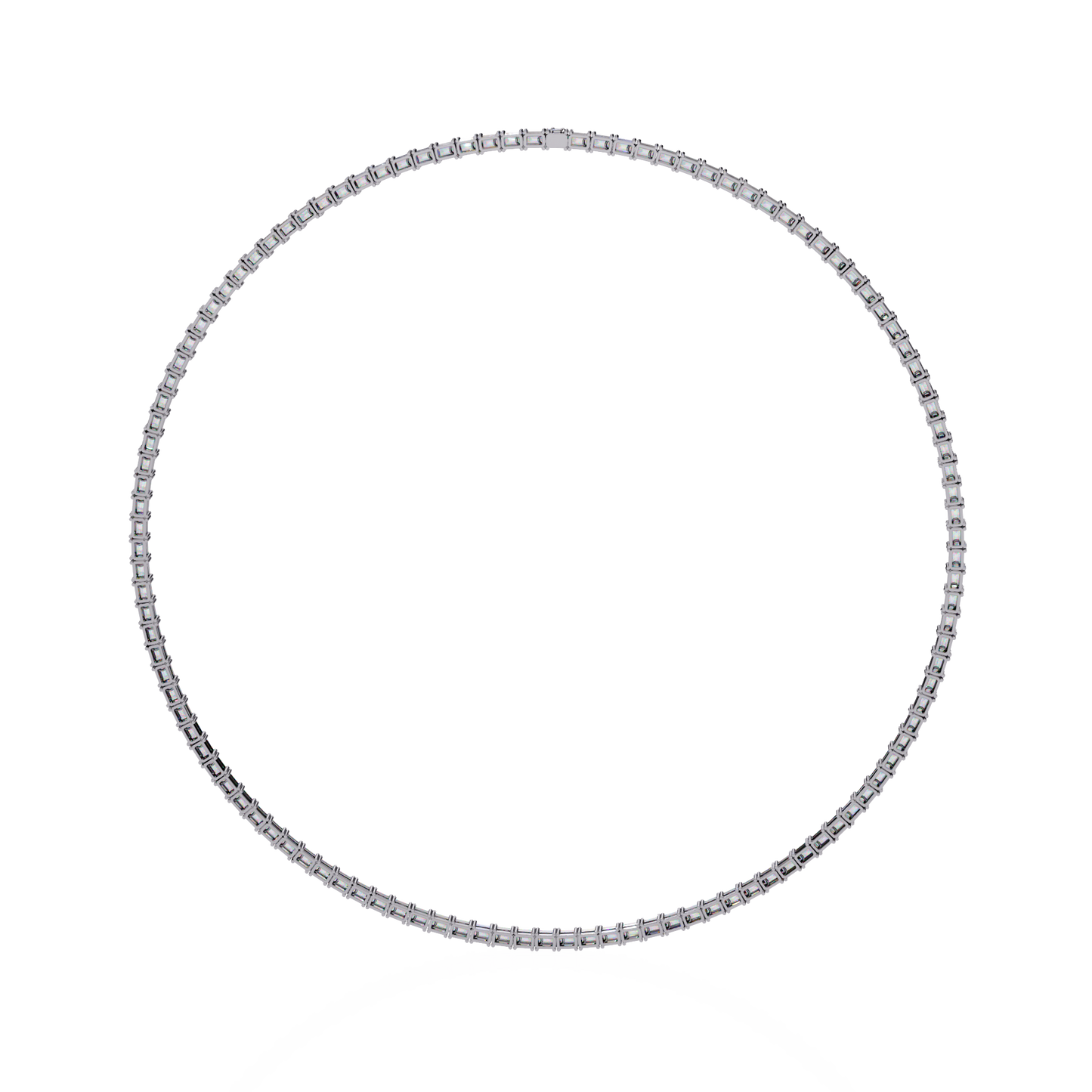 lumina baguette tennis lab grown diamond necklace