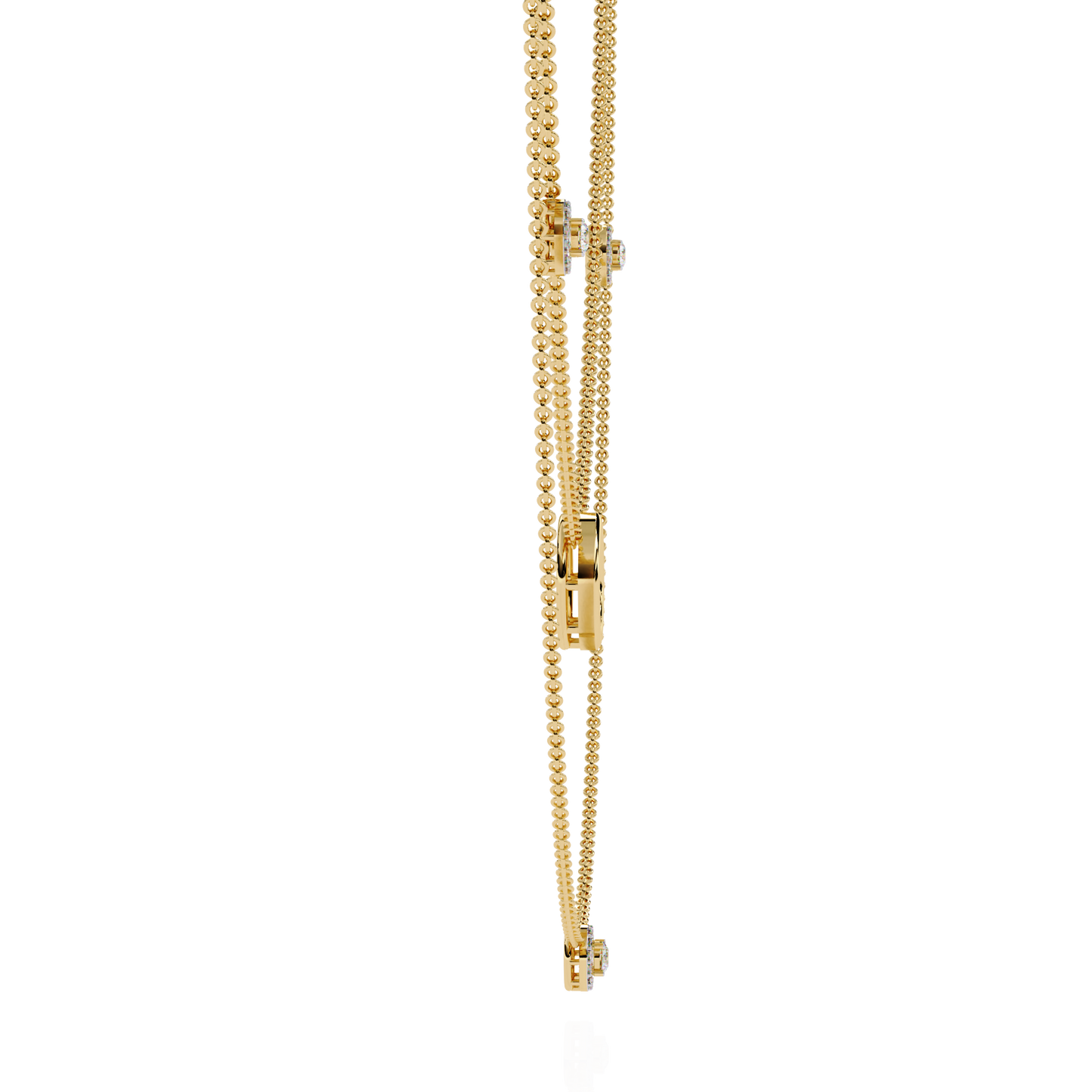 halo loop double layer lab grown diamond necklace