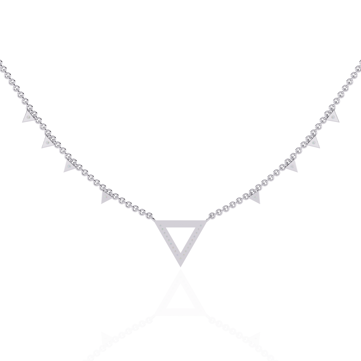 vertex pavé lab grown diamond necklace