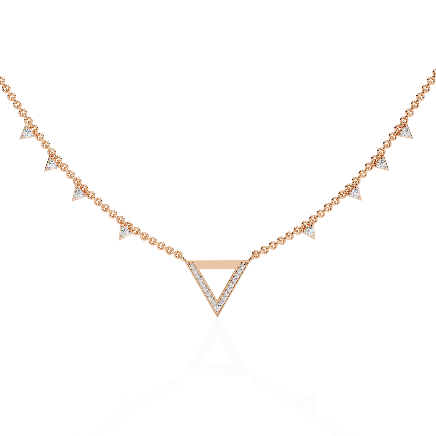 vertex pavé lab grown diamond necklace