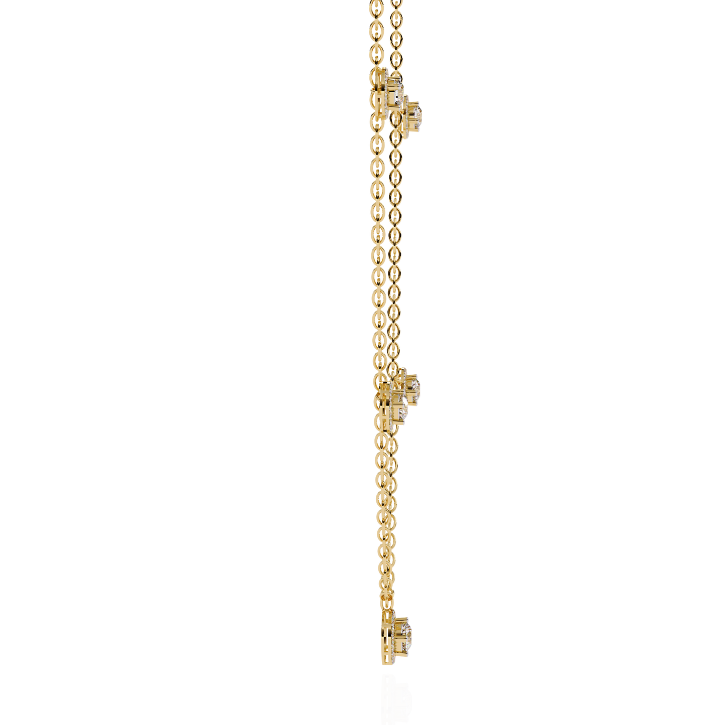solstice bezel station lab grown diamond necklace