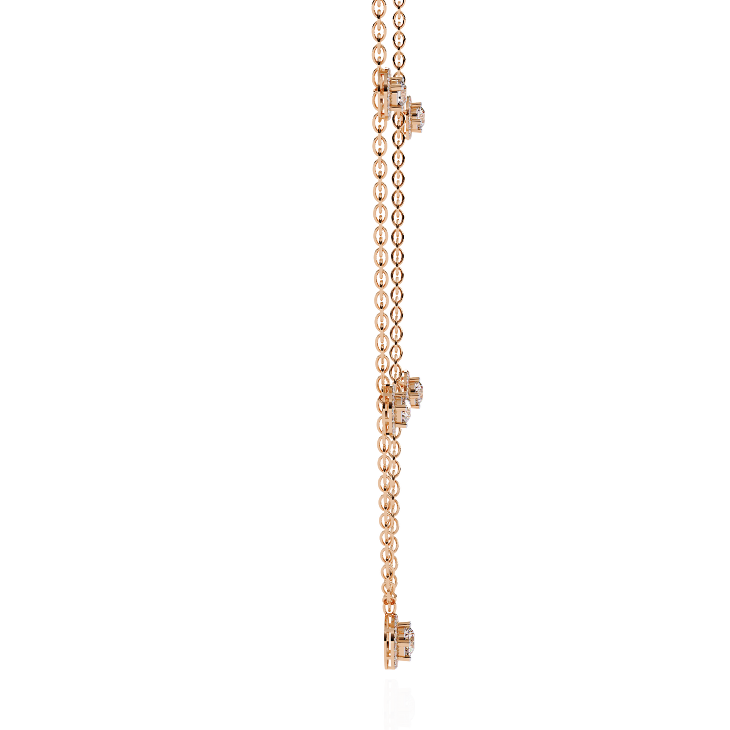 solstice bezel station lab grown diamond necklace