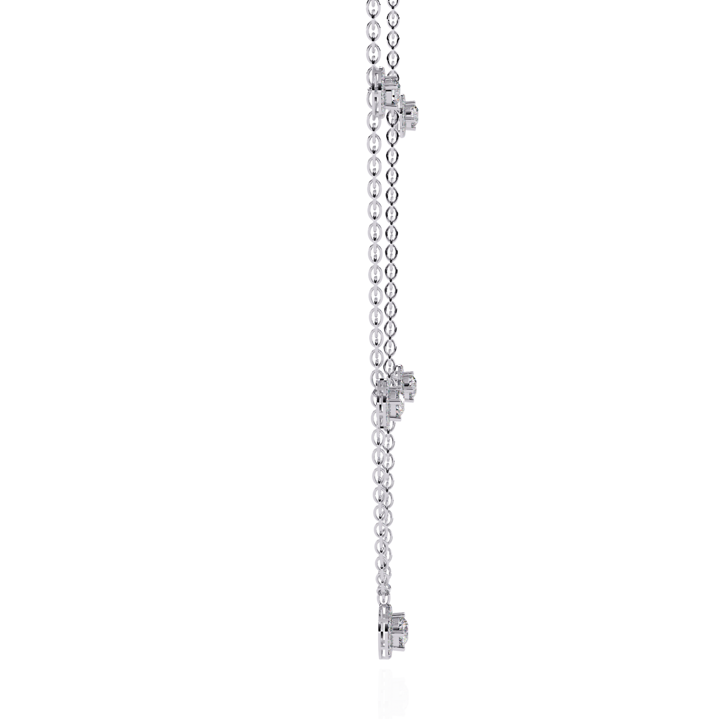 solstice bezel station lab grown diamond necklace