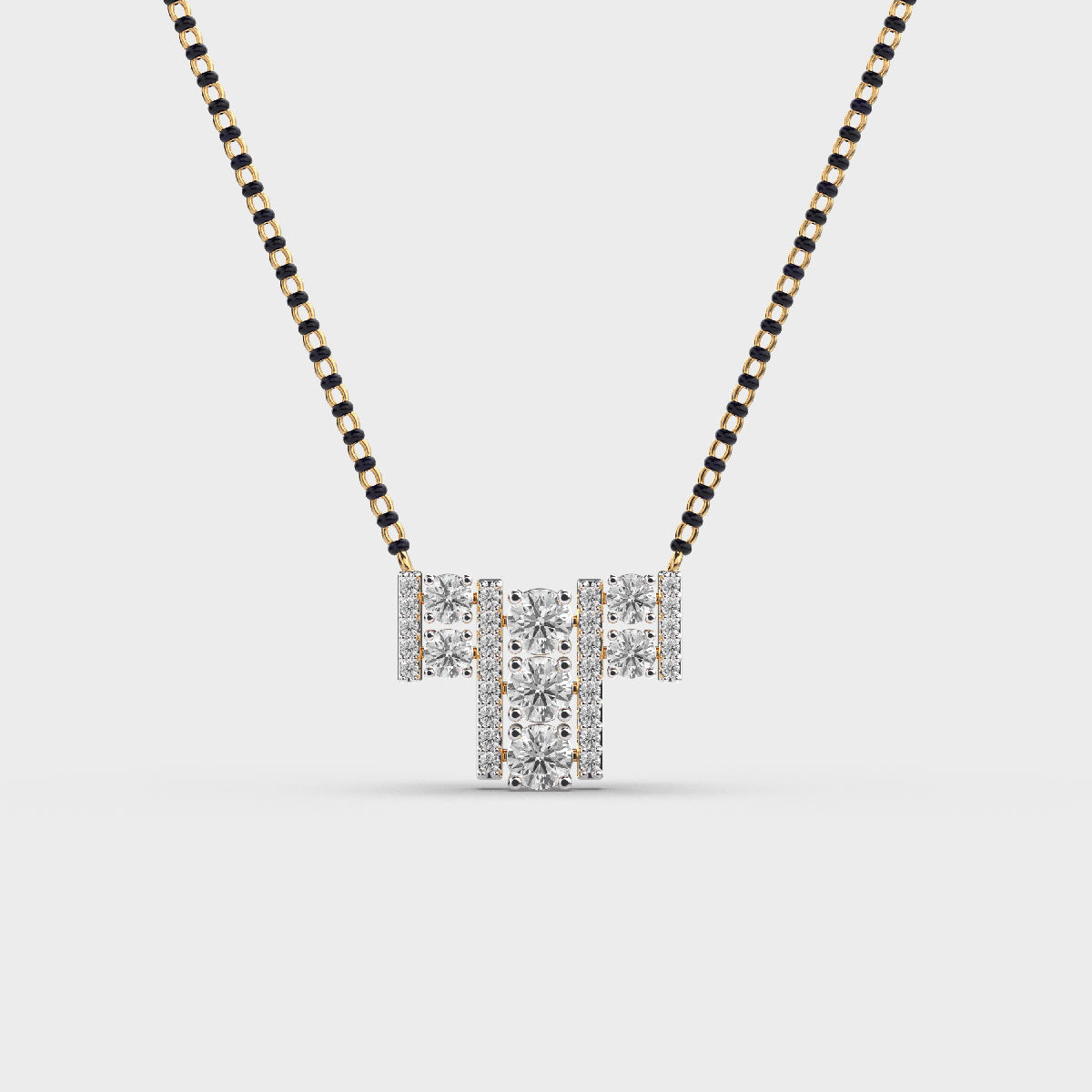 stylish alphabet diamond pendant