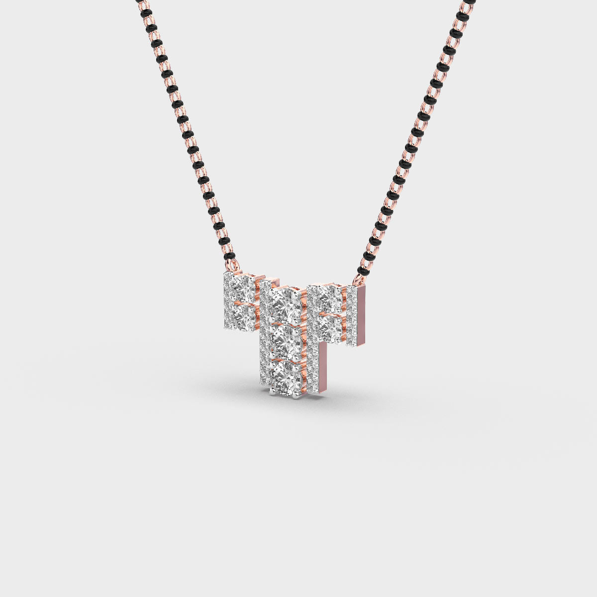 stylish alphabet diamond pendant