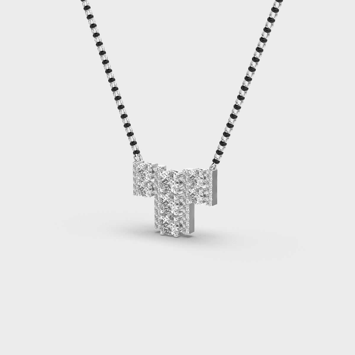 stylish alphabet diamond pendant