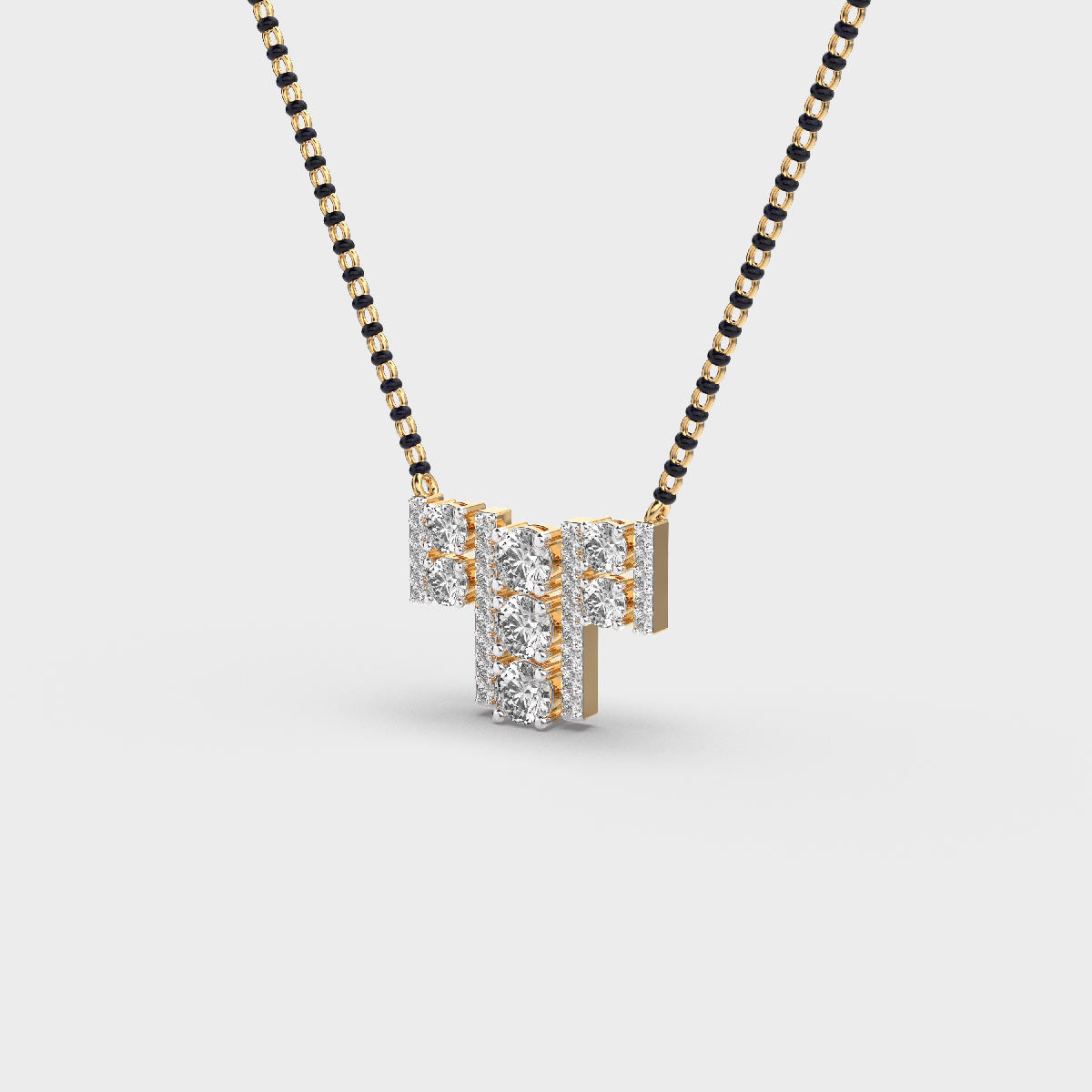 stylish alphabet diamond pendant