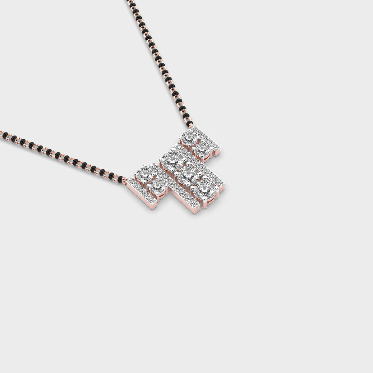 stylish alphabet diamond pendant