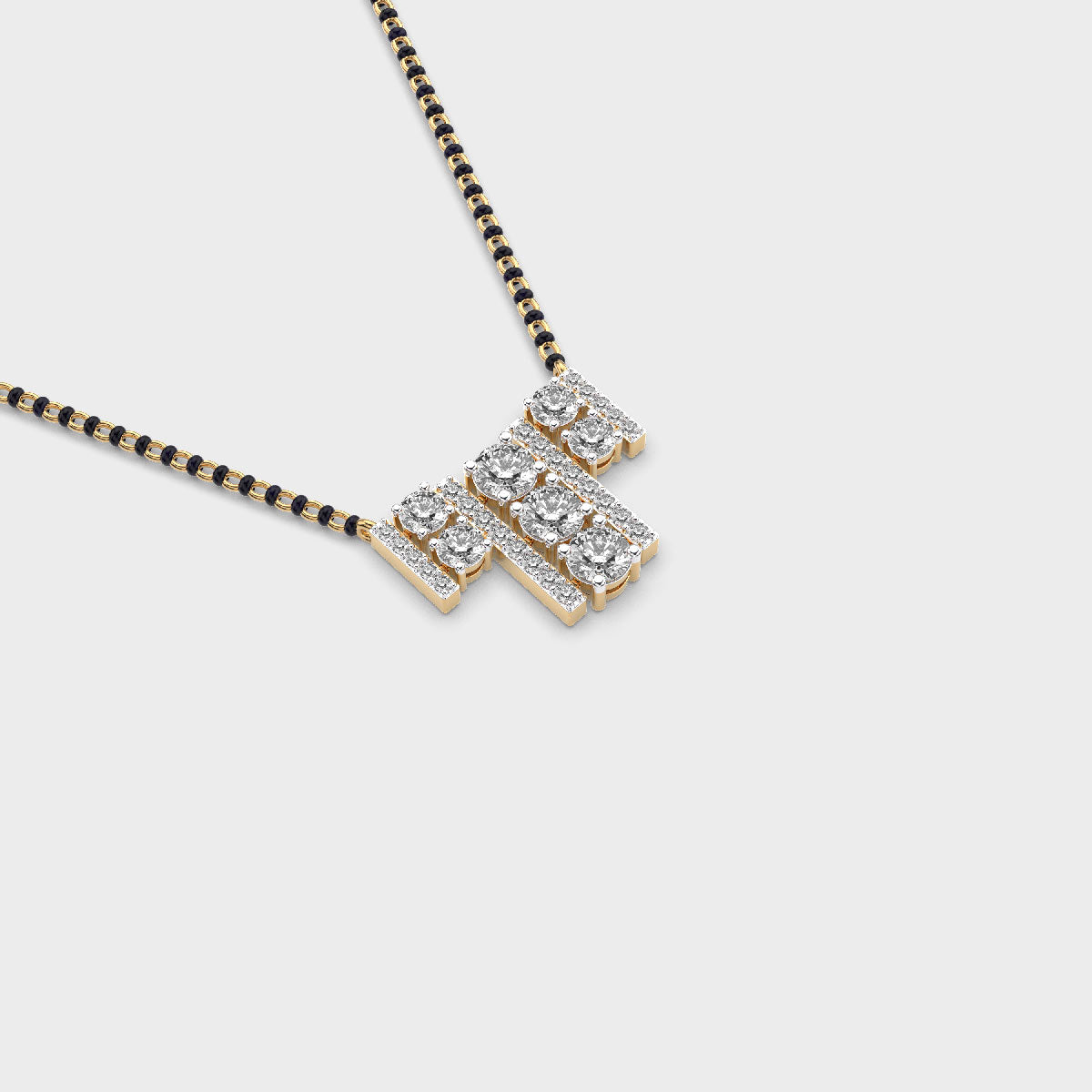 stylish alphabet diamond pendant