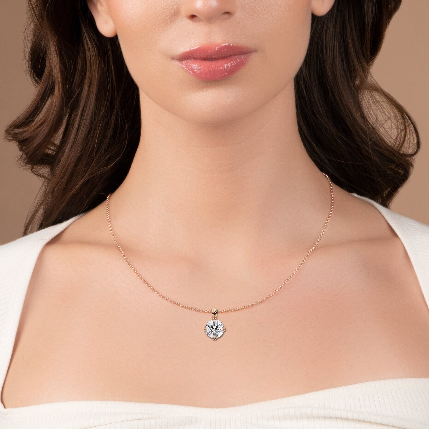 ardent round lab-grown diamond pendant
