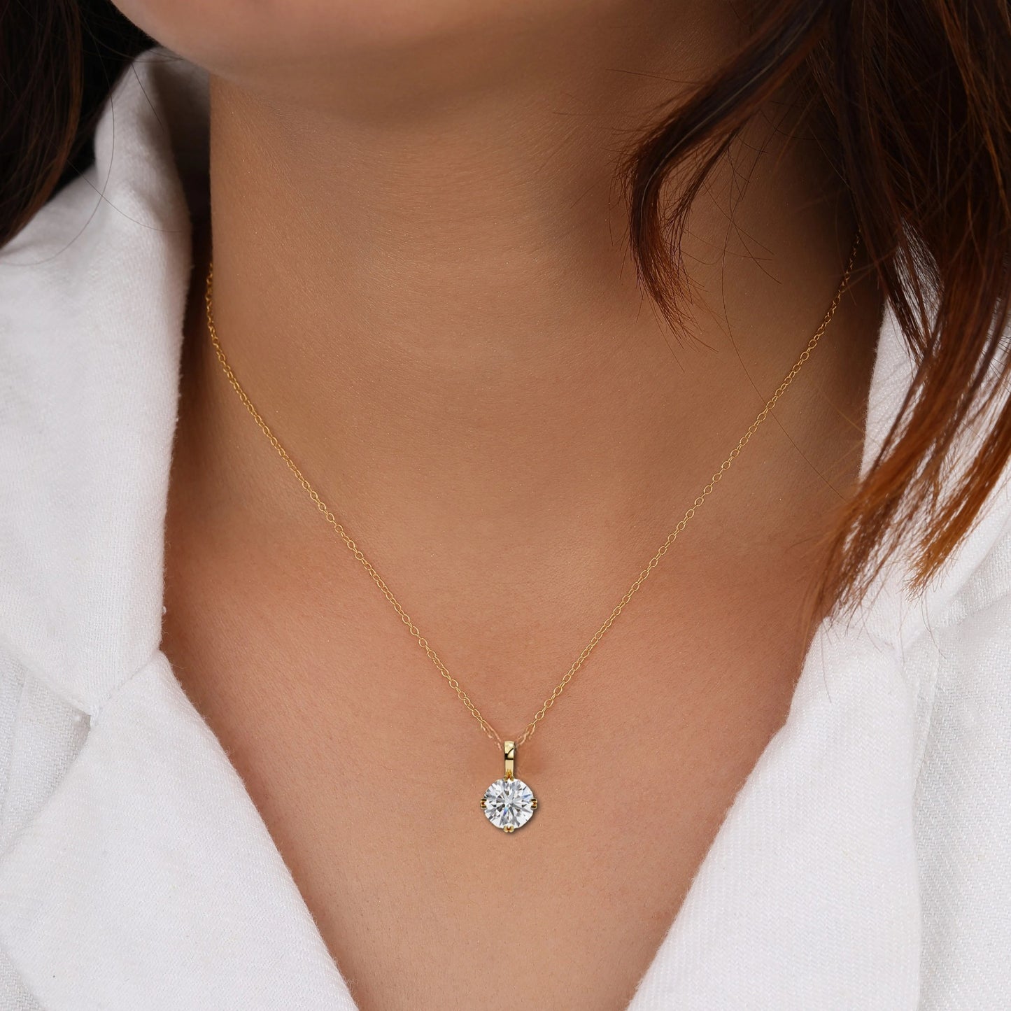 lyra solitaire lab-grown diamond pendant