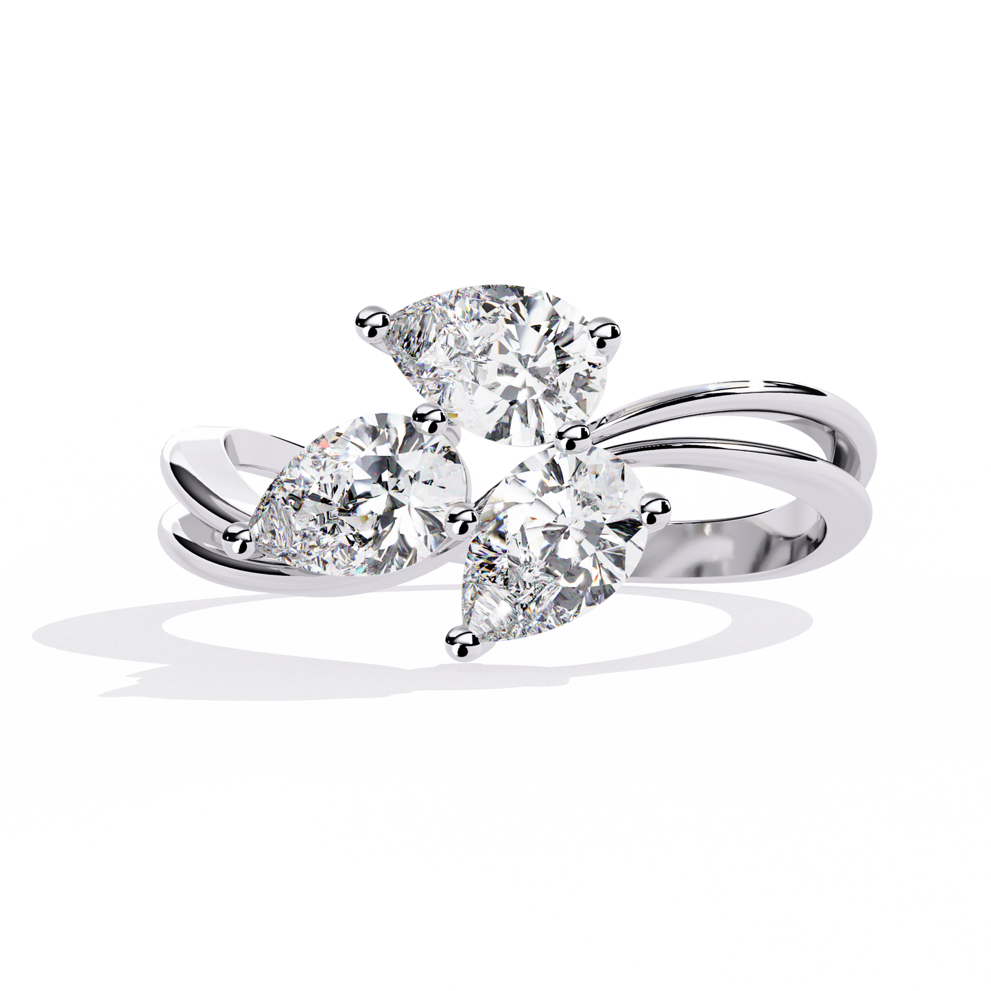 trinity blossom lab grown diamond ring