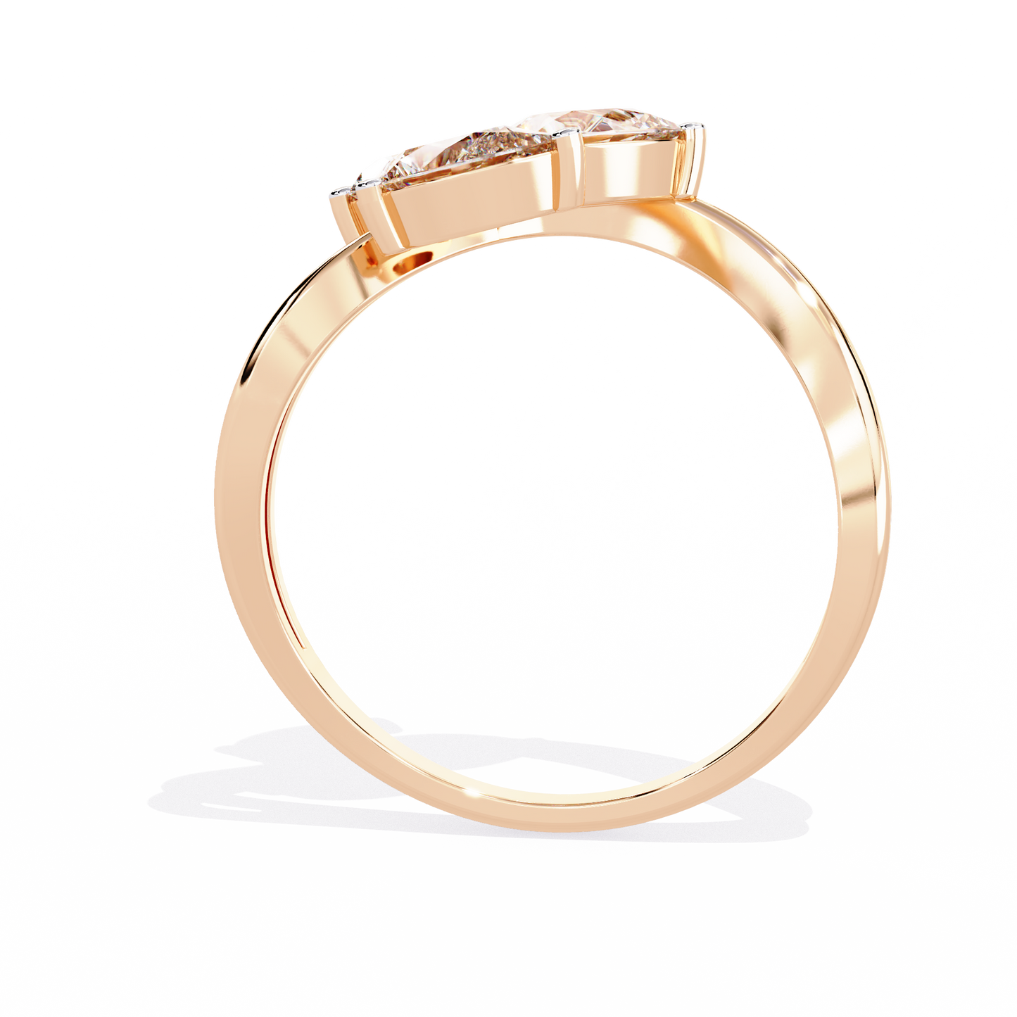 trinity blossom lab grown diamond ring