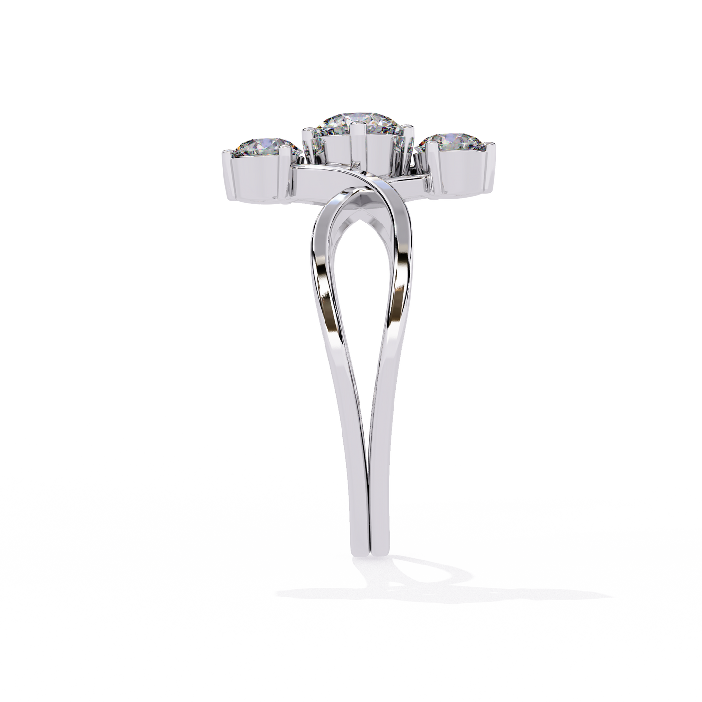 serenade trio lab grown diamond ring