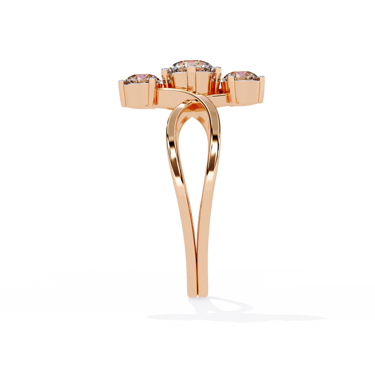 serenade trio lab grown diamond ring