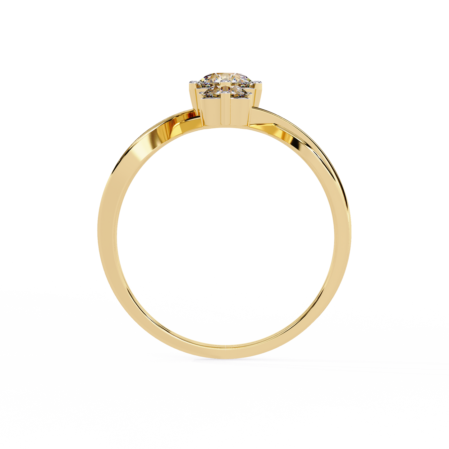 serenade trio lab grown diamond ring