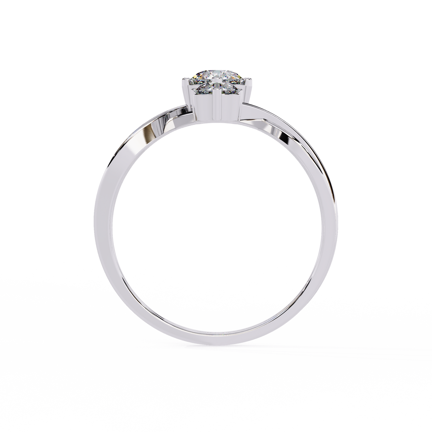 serenade trio lab grown diamond ring