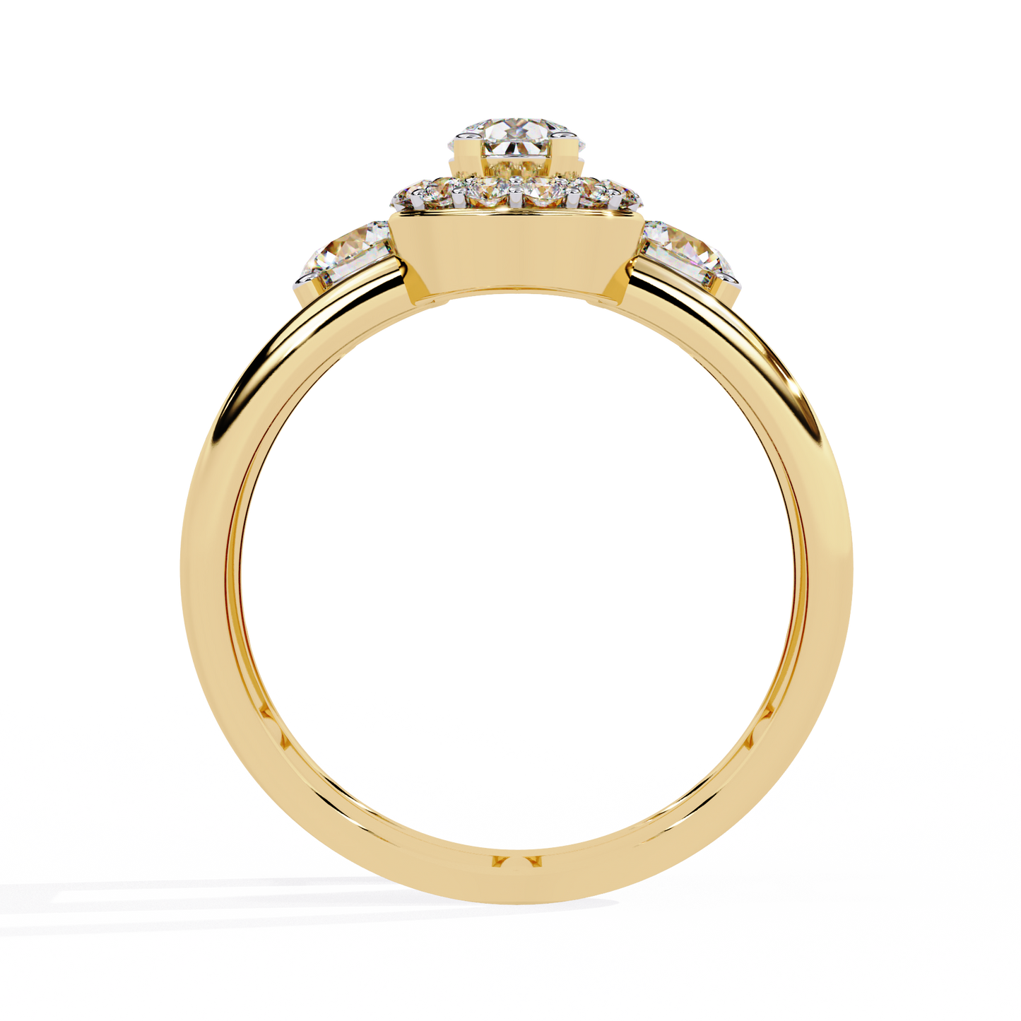 harmony pear lab grown diamond ring