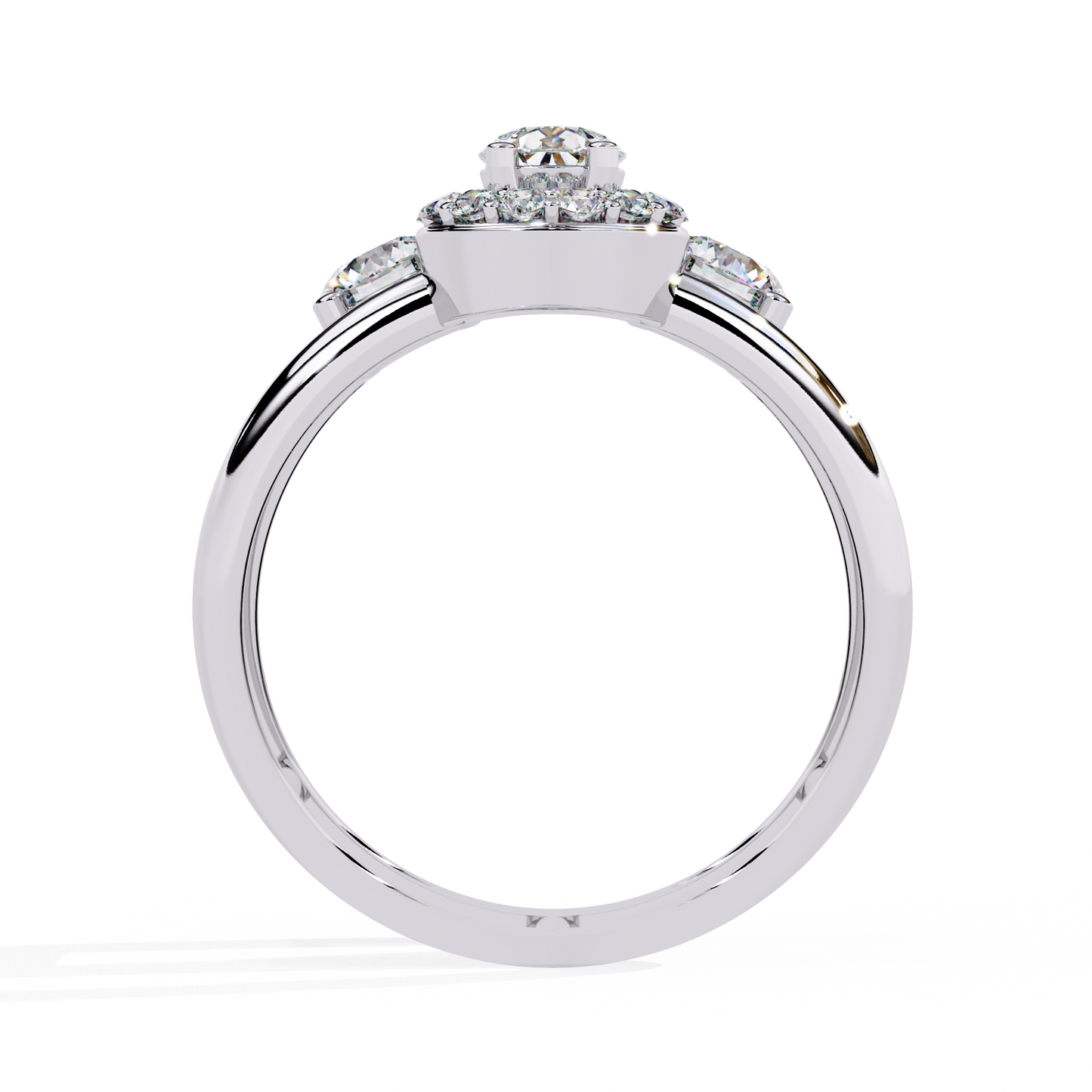 harmony pear lab grown diamond ring