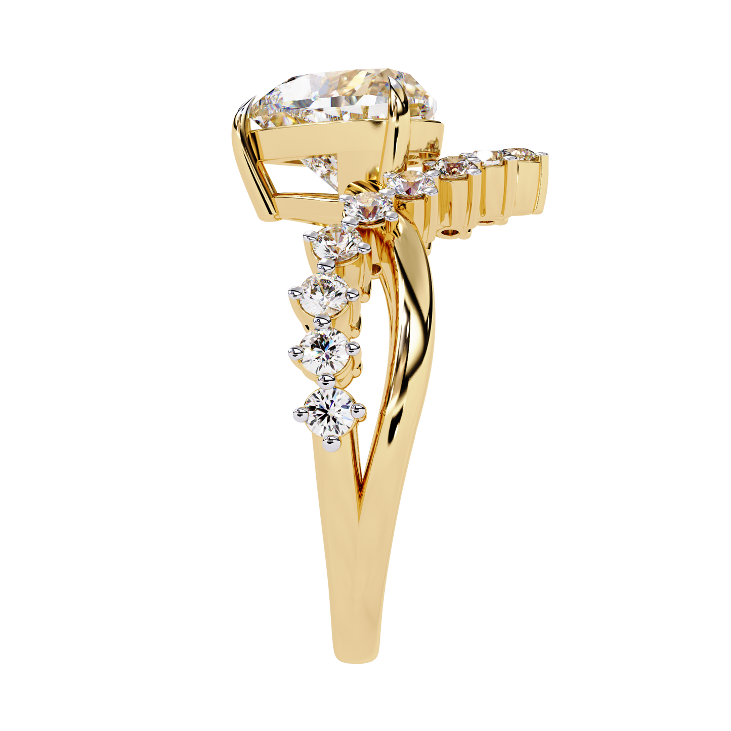 royal heart lab grown diamond ring
