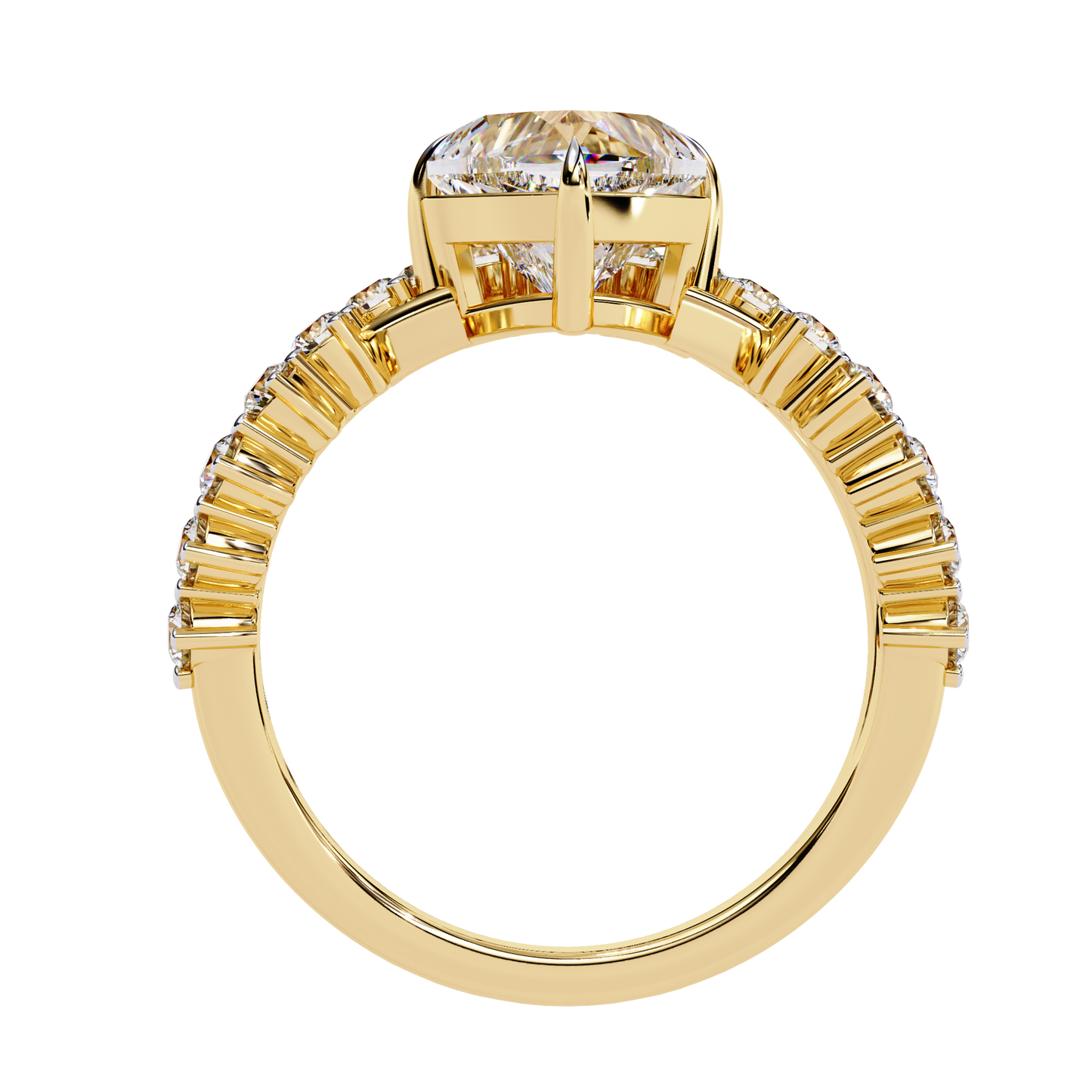 royal heart lab grown diamond ring