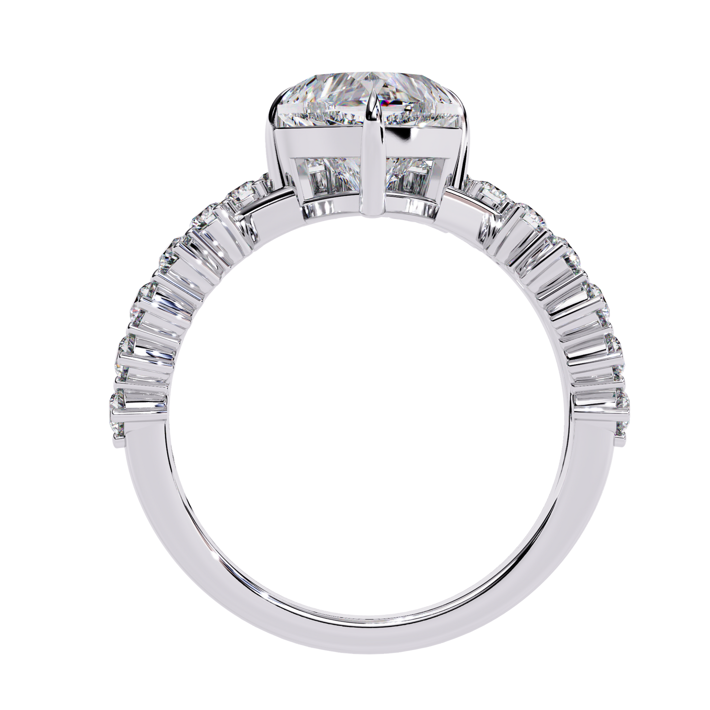 royal heart lab grown diamond ring